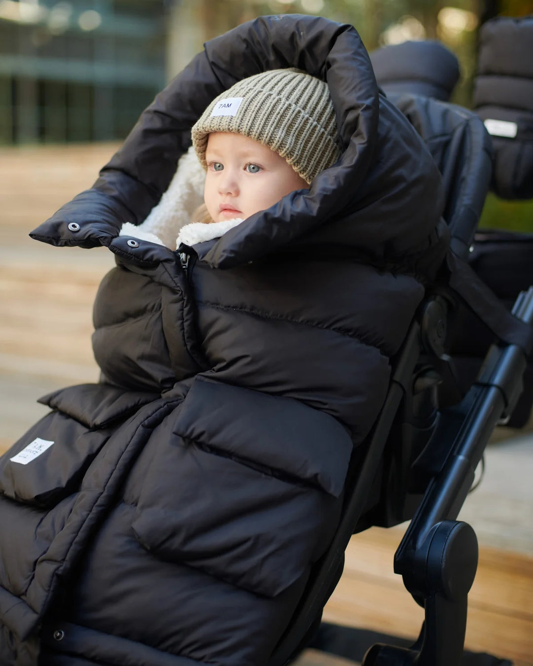 7AM Enfant Blanket 212 Evolution Oslo Cloud - Black Oslo/Plush