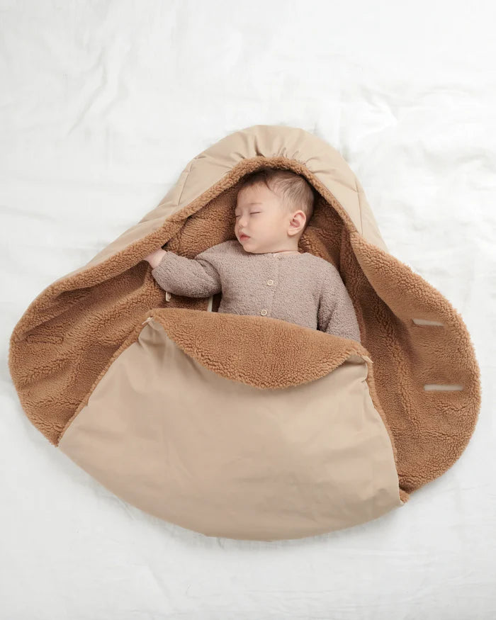 7AM Enfant Nido Benji Car Seat & Bassinet Wrap - Oat, Cacao