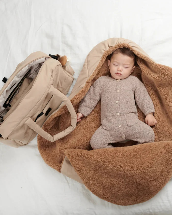 7AM Enfant Nido Benji Car Seat & Bassinet Wrap - Oat, Cacao