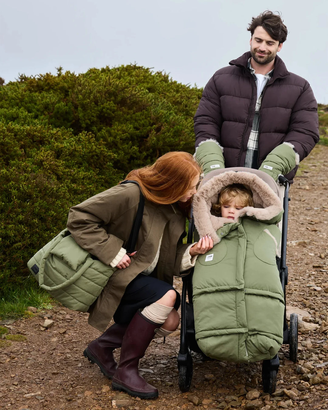 7AM Enfant Blanket 212 Helsinki Collection - Woodland Greige Faux Fur