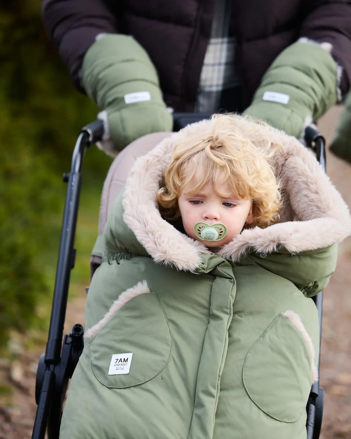 7AM Enfant Blanket 212 Helsinki Collection - Woodland Greige Faux Fur