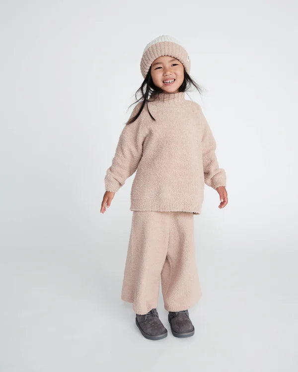 7AM Fuzzy 2 Tone Beanie - Pecan/Ecru