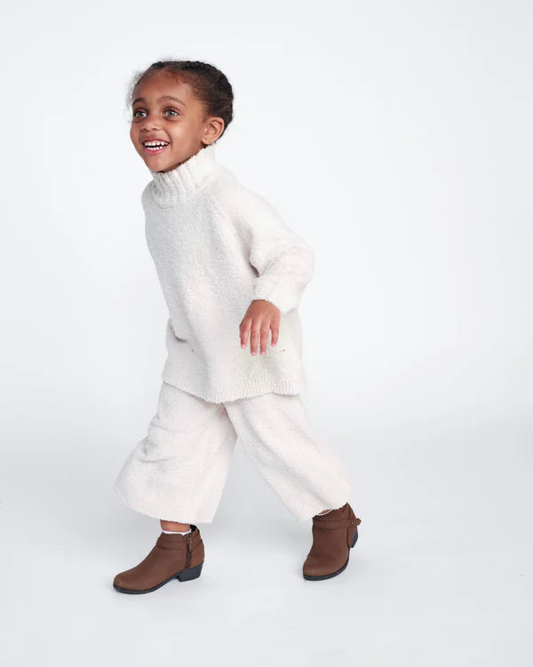 7AM Enfant Fuzzy Wide Pants - Ecru