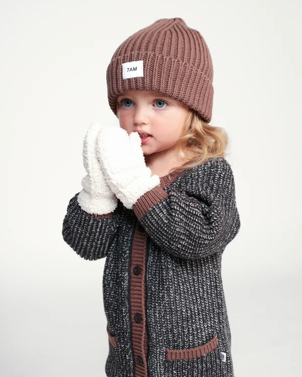 7AM Enfant Fuzzy Mittens - Ecru