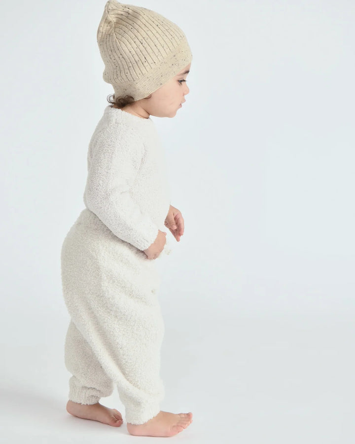 7AM Enfant Fuzzy Boxy Lounge Pants - Ecru