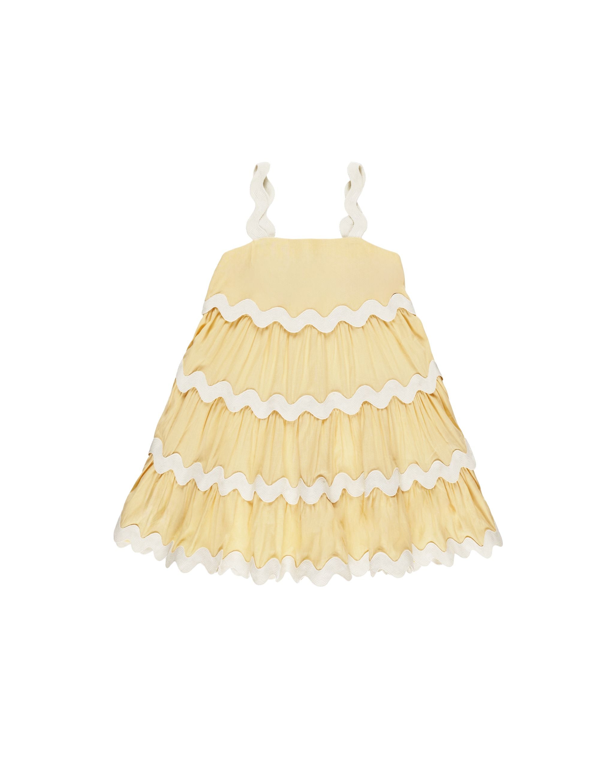 Rylee + Cru Ric Rac Dress - Yellow – Hopscotch Kids