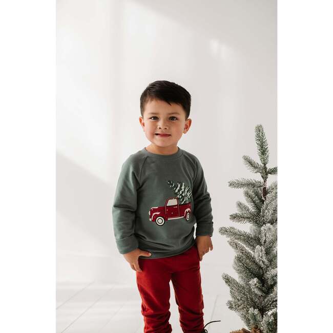 Babysprouts Raglan Sweatshirt - Holiday Truck