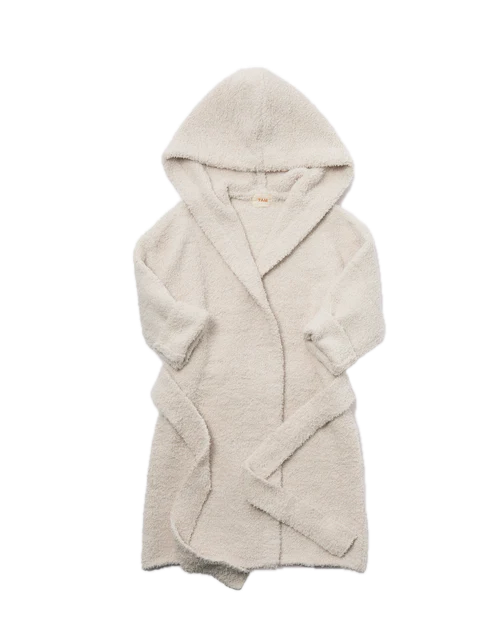 7AM Enfant Fuzzy Robe - Ecru