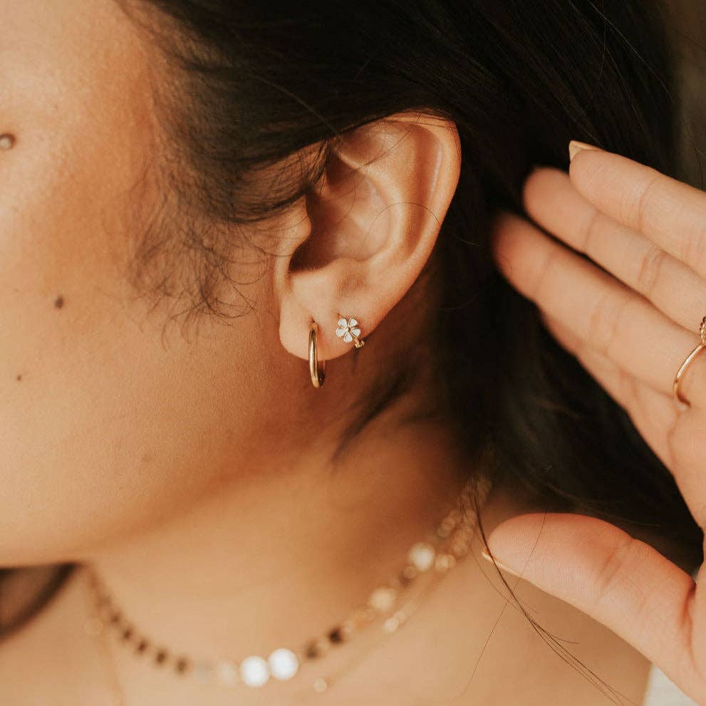 Mauve Jewelry Co. Flower Mini Hoops
