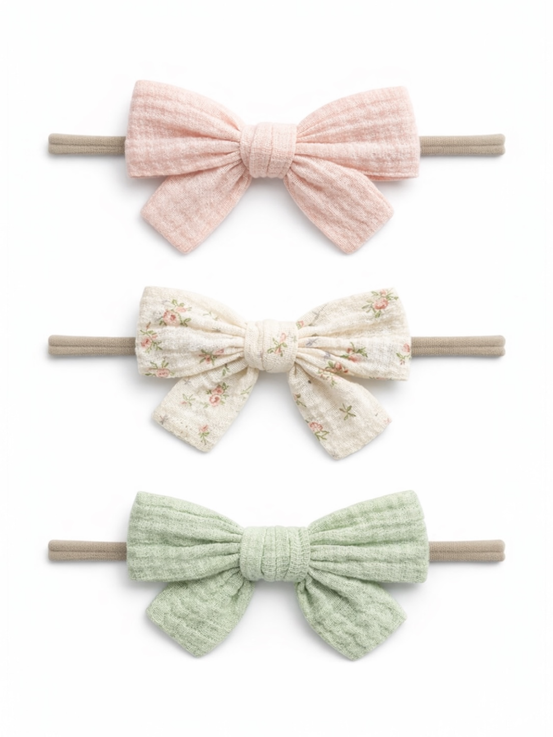 SpearmintLOVE 3-Pack Nylon Bows - Stella