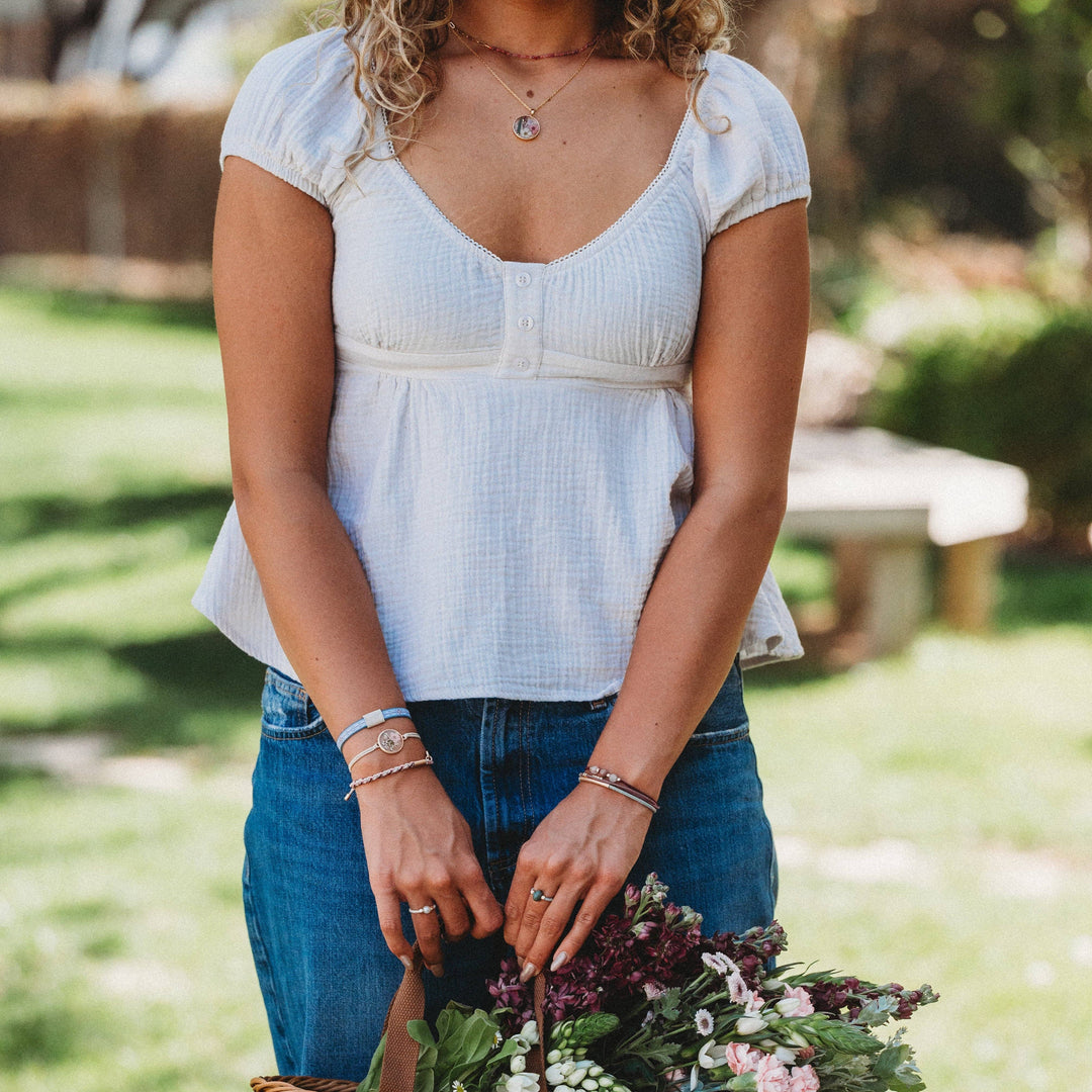 K'lani "Bloom" Pressed Flower Necklace Set