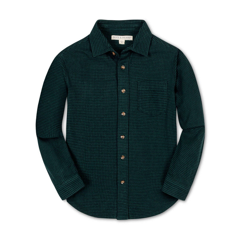 Hope And Henry Organic Flannel Shirt - Scottish Houndstooth