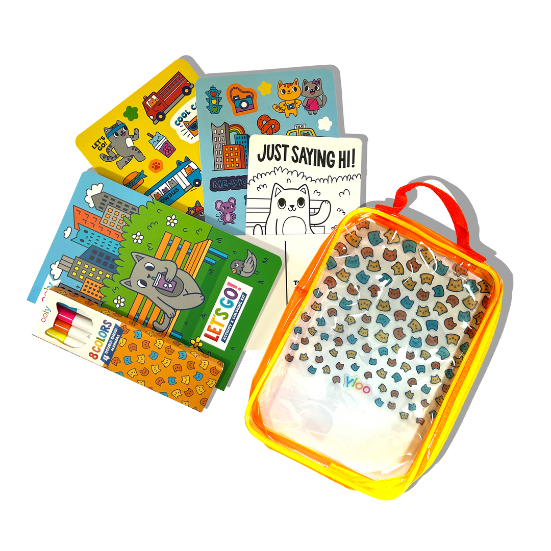 Ooly Let's Go! Activity & Coloring Kit - Kitty In The City