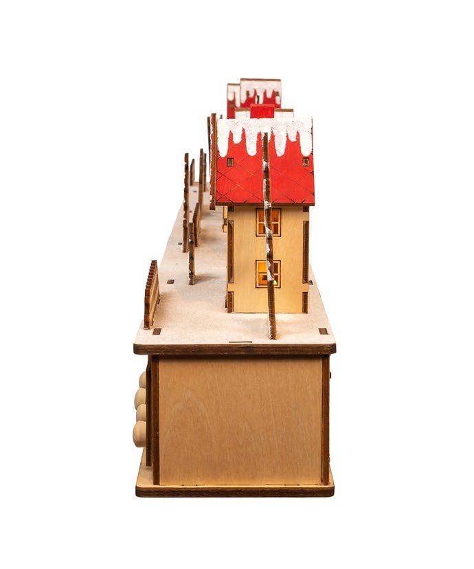 Kurt S. Adler 6.7"Light Up Christmas Village Advent Calendar