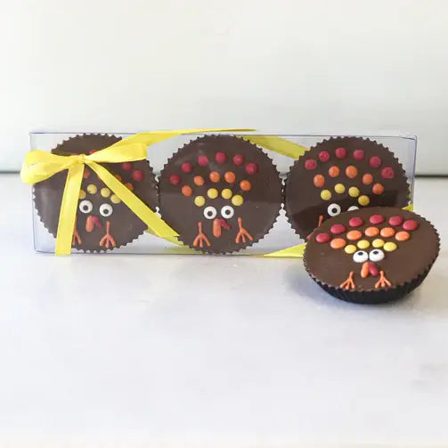 Maggie Lyon Chocolatiers Milk Chocolate Peanut Butter Cups - Turkey Decorations