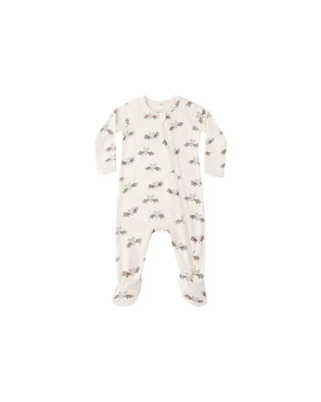 Quincy Mae Bamboo Zip Footie - Bats