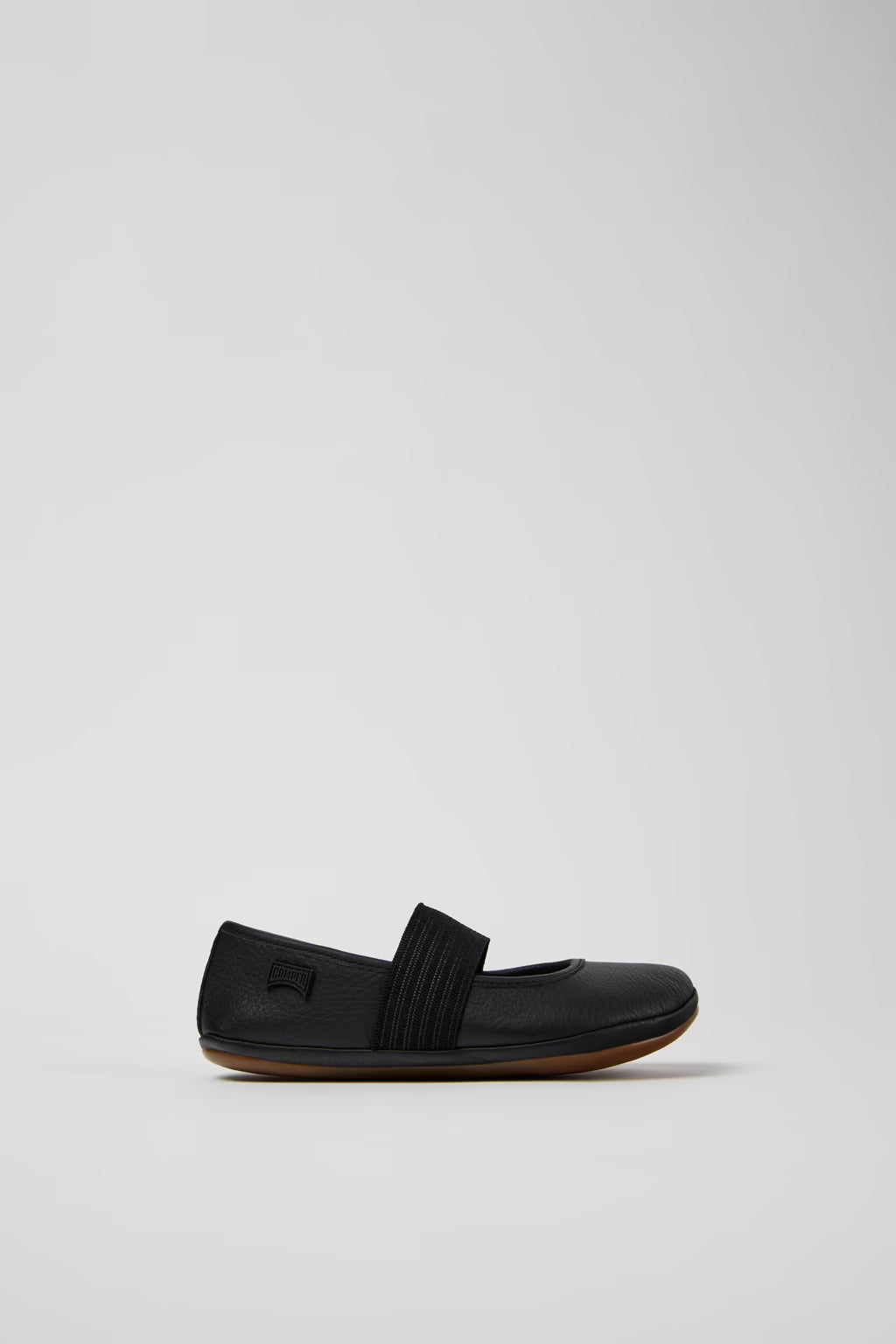 Camper Right Black Leather Ballet Flats