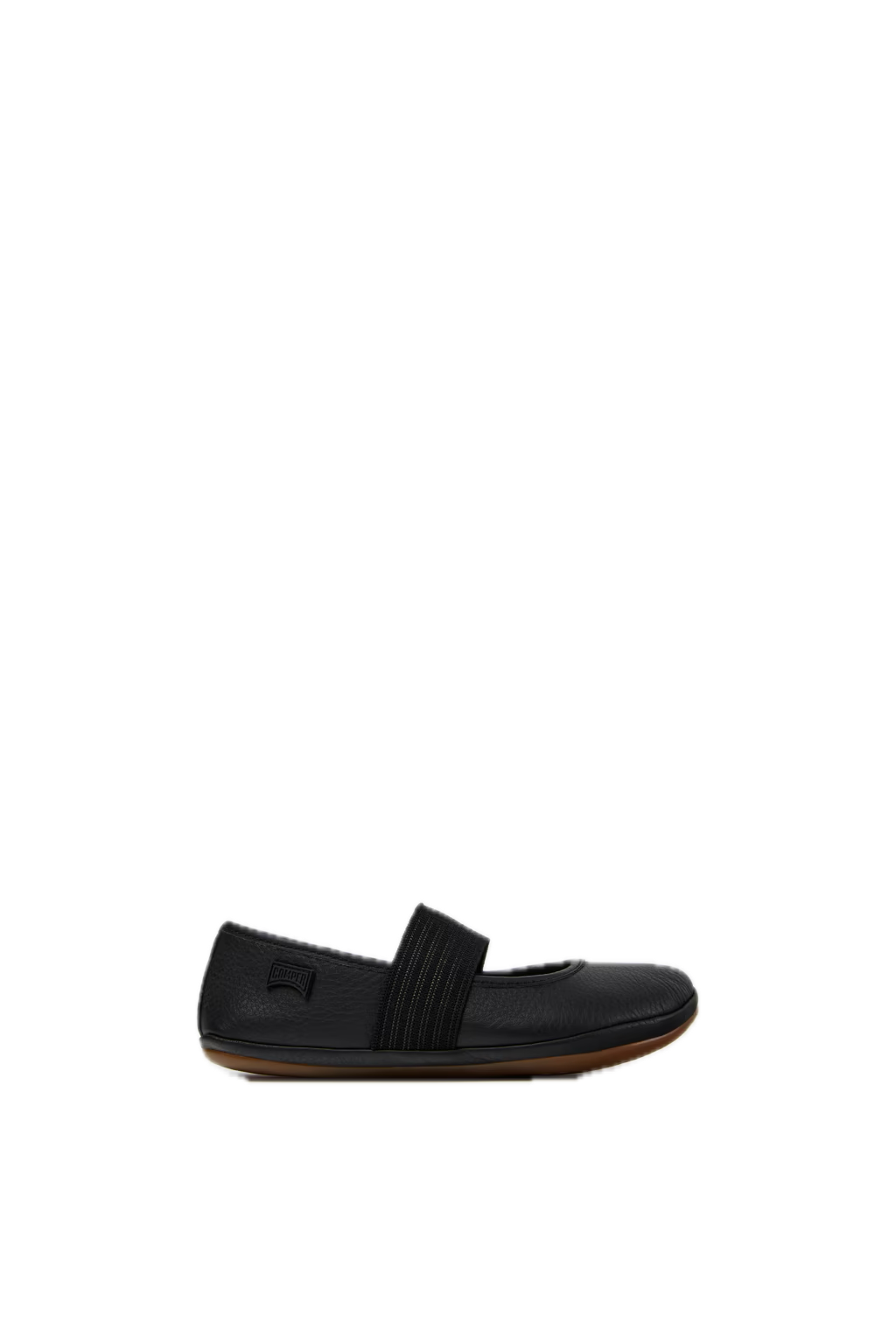 Camper Right Black Leather Ballet Flats
