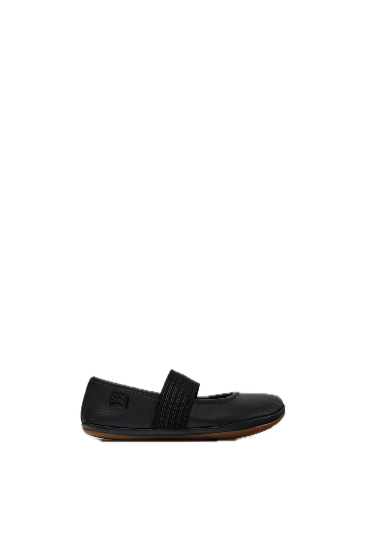 Camper Right Black Leather Ballet Flats