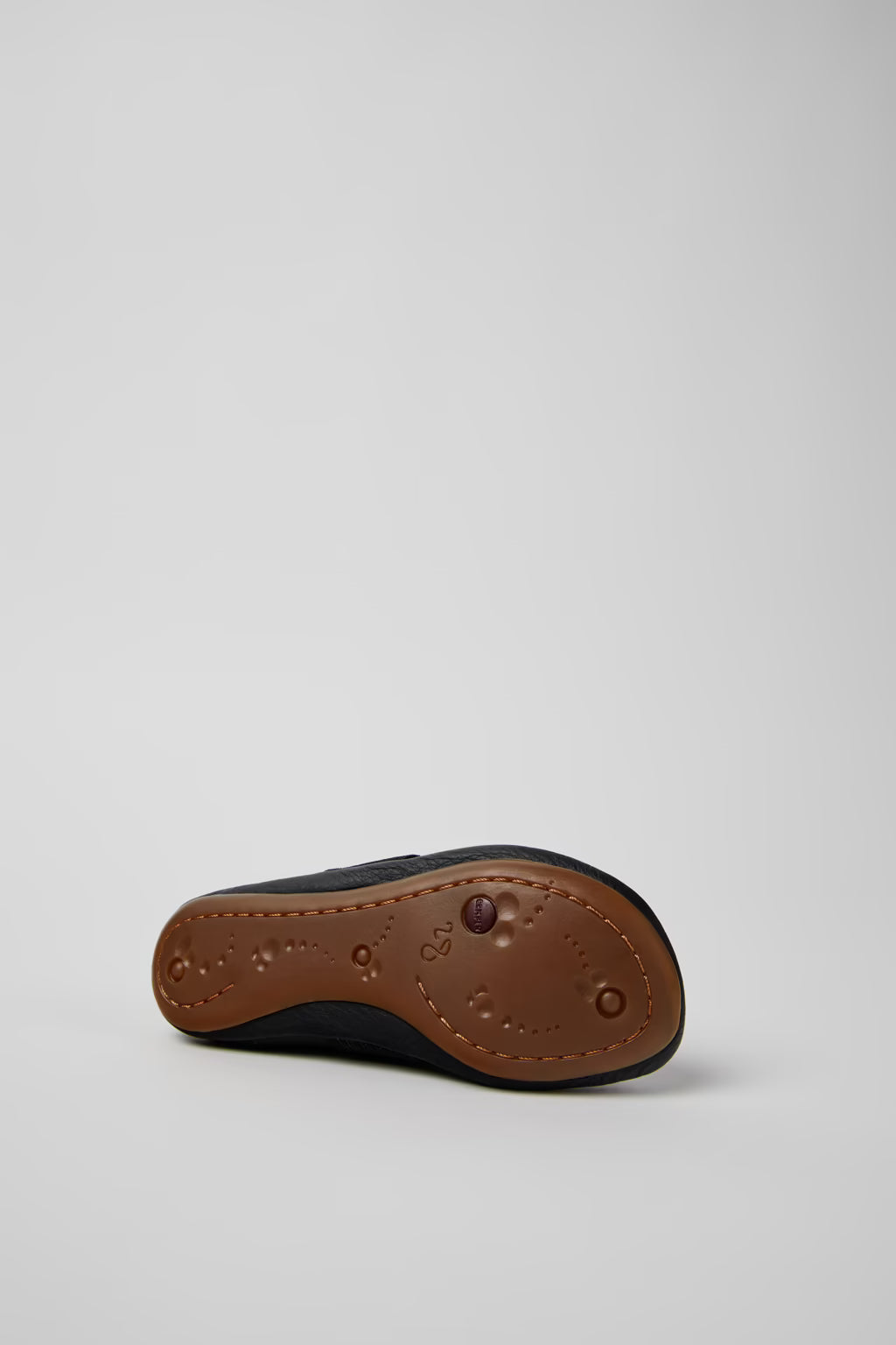 Camper Right Black Leather Ballet Flats