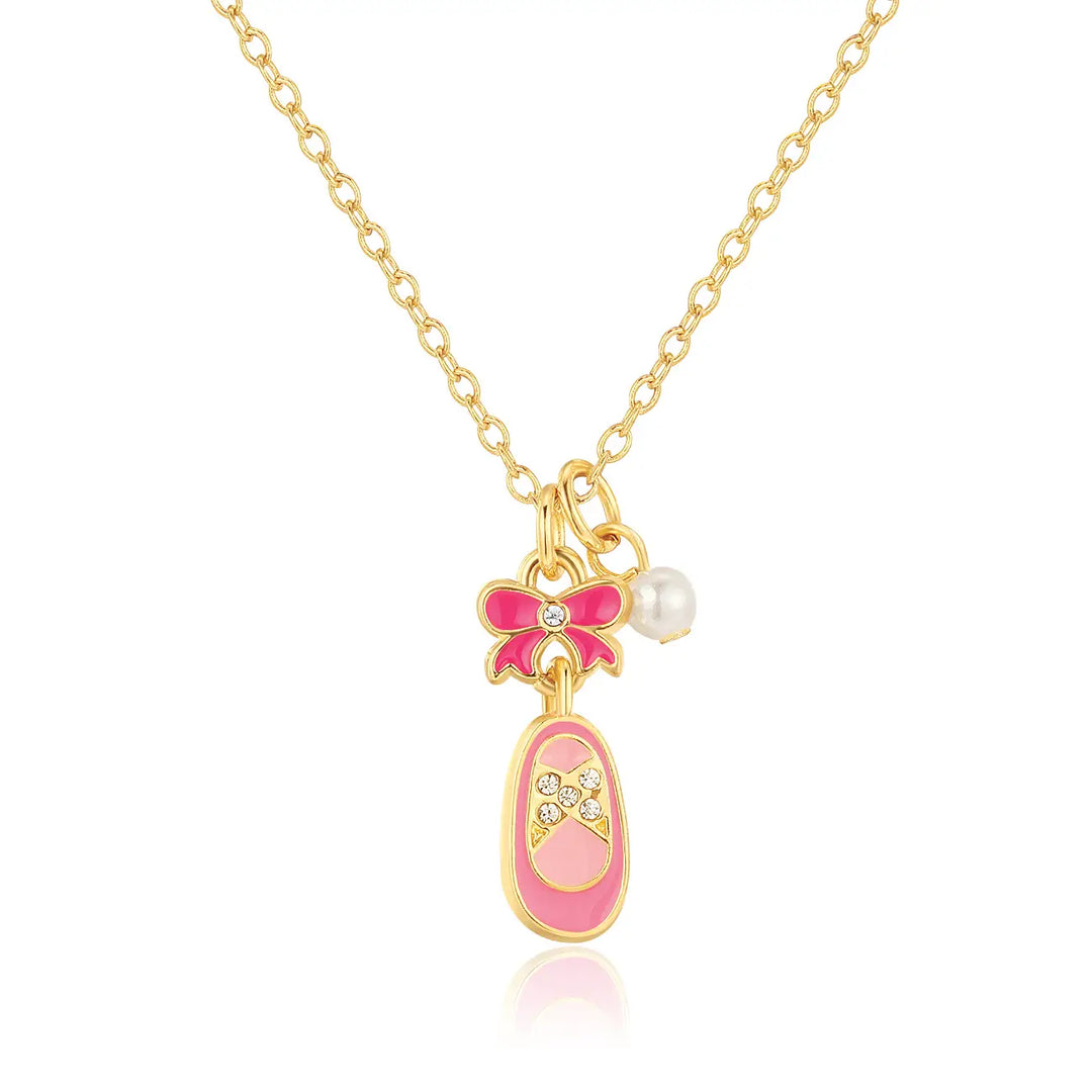 Girl Nation Sweet Petite Necklace- Crystal Ballet Shoe