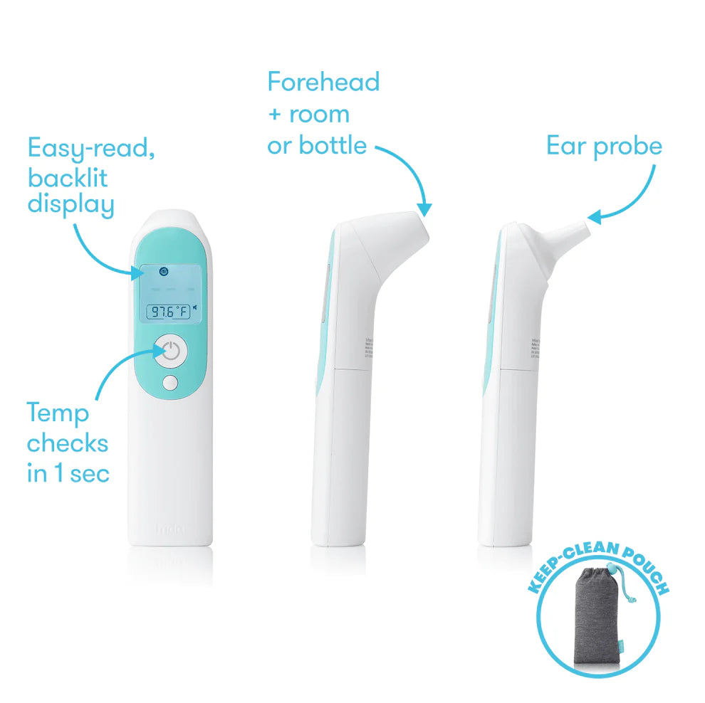 Fridababy 3-In-1 Ear, Forehead + Touchless Infrared Thermometer