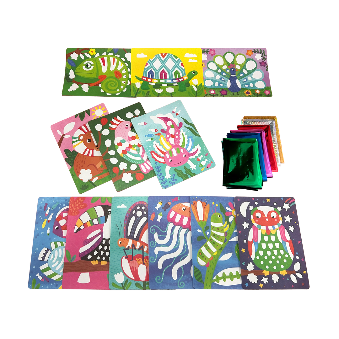 Ooly Foil-tastic Foil Art & Coloring Fun - Awesome Animals