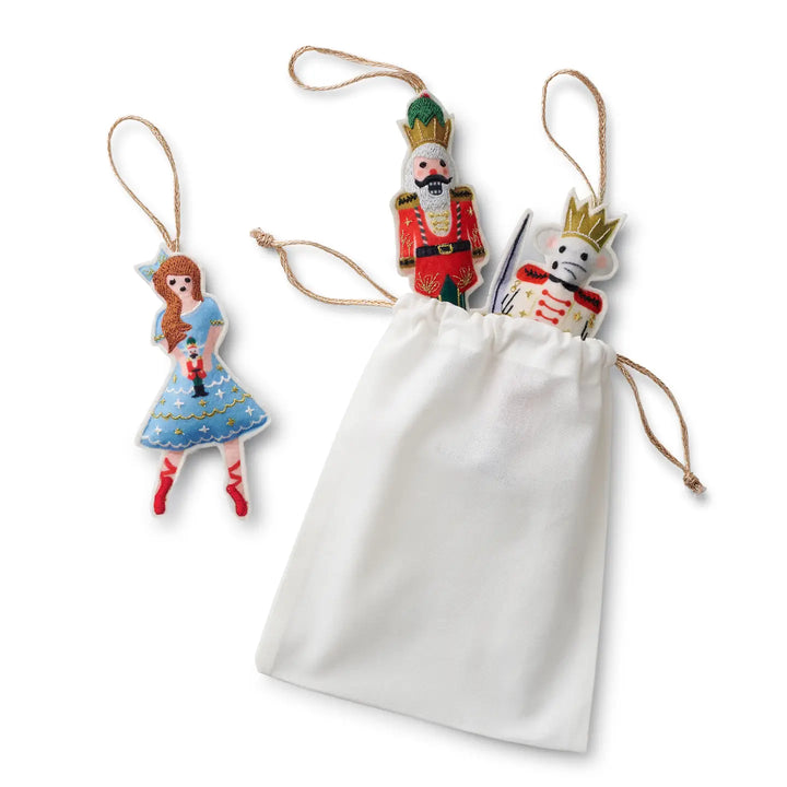 Rifle Paper Co Nutcracker Felt Ornaments - Set of 3