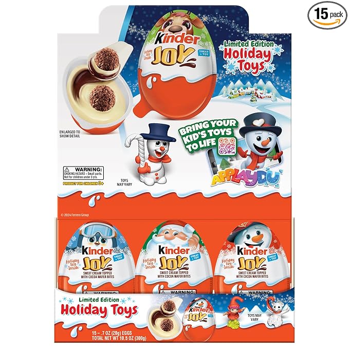 Kinder Joy Sweet Cream With Cocoa Wafer Bites - Holiday Toys Limited Edition