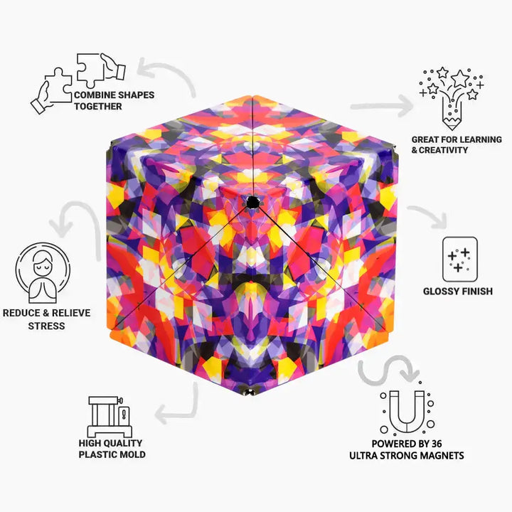 Shashibo Confetti Magnetic Puzzle Cube