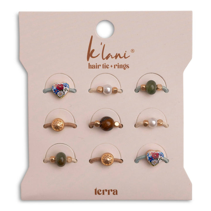 K'lani  "Terra' Earth Tones Hair Tie Rings