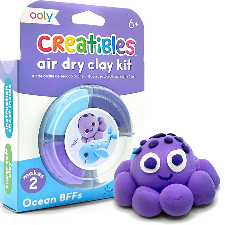 Ooly Creatibles Air Dry Clay BFFs Kit - Ocean Pals (Set of 4 Colors)