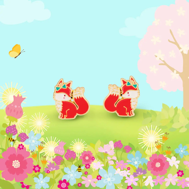 Girl Nation Fancy Fox Cutie Stud Earrings