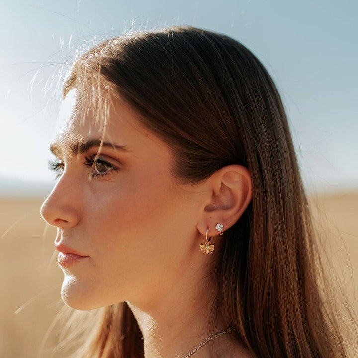 Mauve Jewelry Co. Flower Mini Hoops