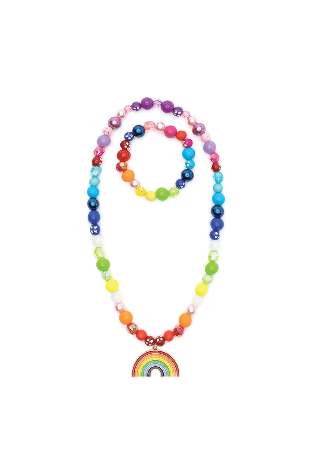 Great Pretenders Double Rainbow Necklace & Bracelet Set