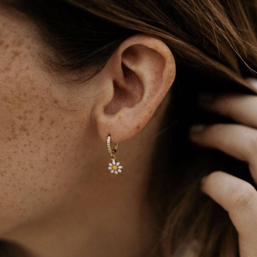 Mauve Jewelry Co Carolina Daisy Hoops
