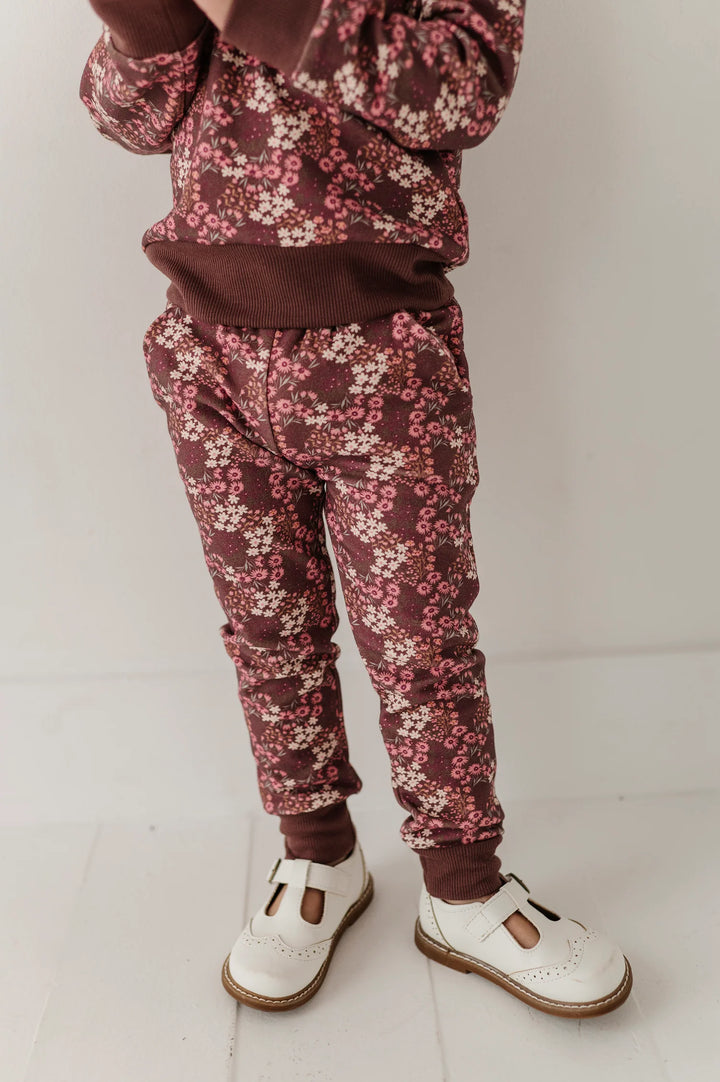 Babysprouts Fleece Sweatpants Cluster Garden Floral