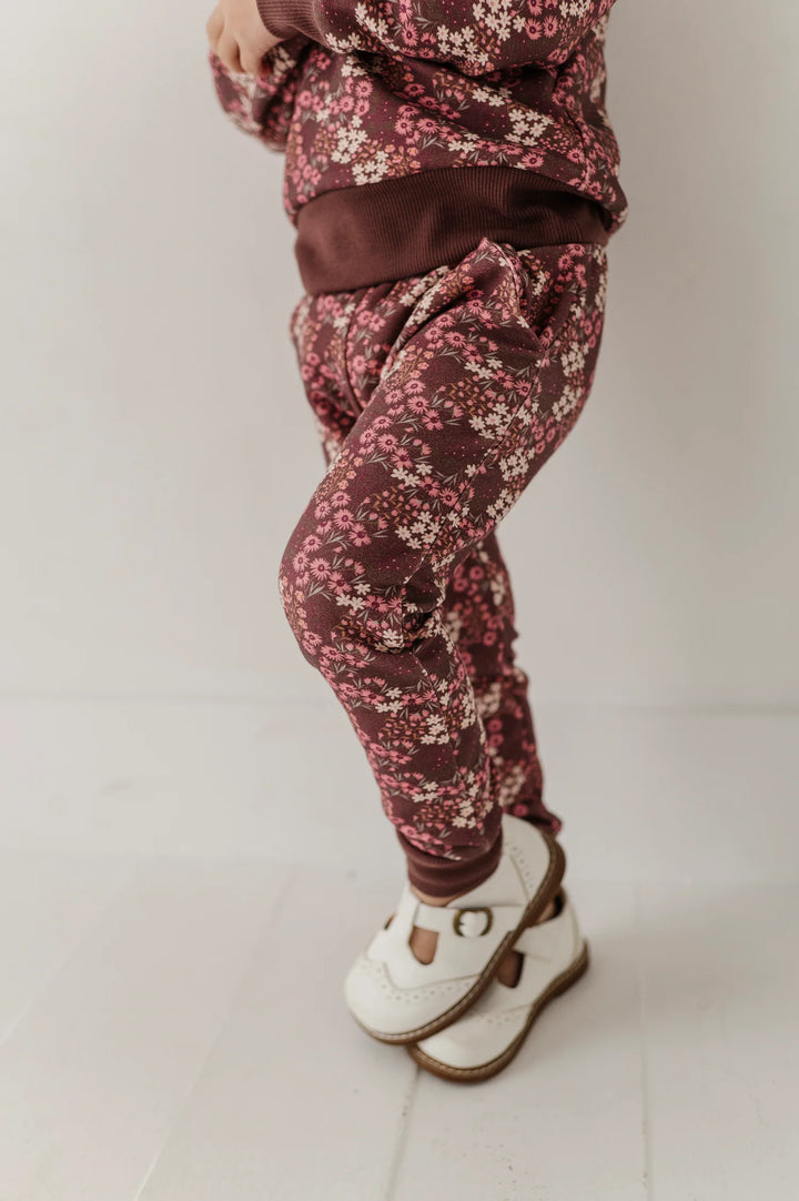 Babysprouts Fleece Sweatpants Cluster Garden Floral