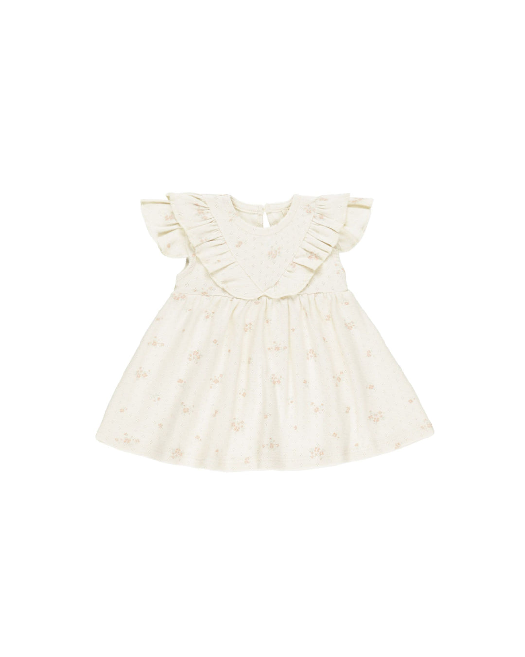 Quincy Mae Sleeveless Ruffle V Dress - Pink Ditsy