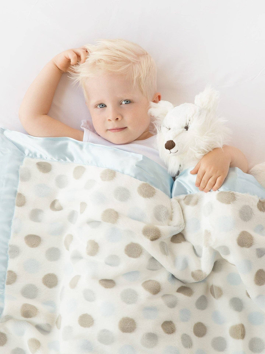 Little Giraffe Lux Dot Baby Boy & Toddler Blanket