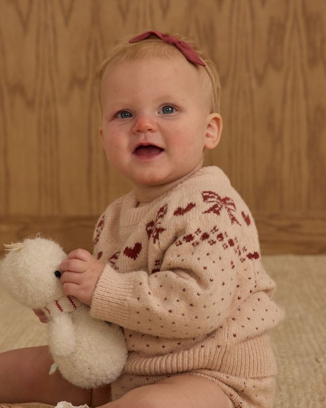 Rylee + Cru Fair Isle Sweater - Bows