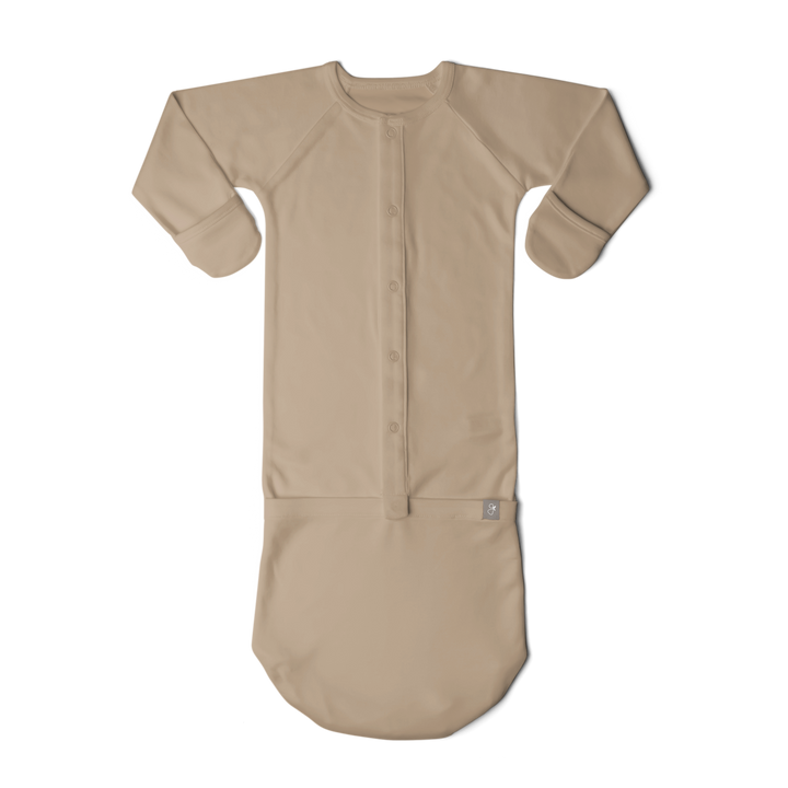 Goumi 24 Hour Convertible Sleeper Baby Gown - Sandstone