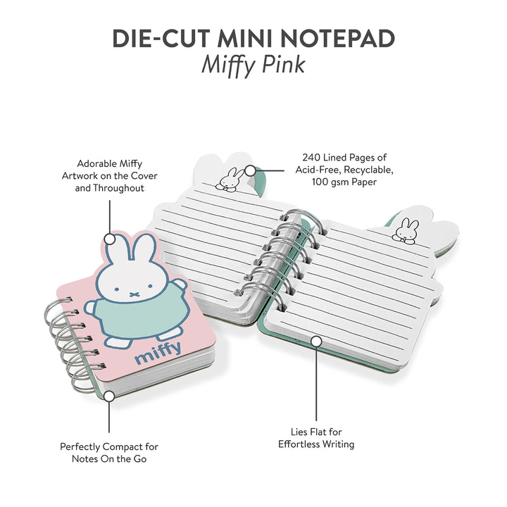 Studio Oh! Miffy Pink Die-Cut Mini Notepad