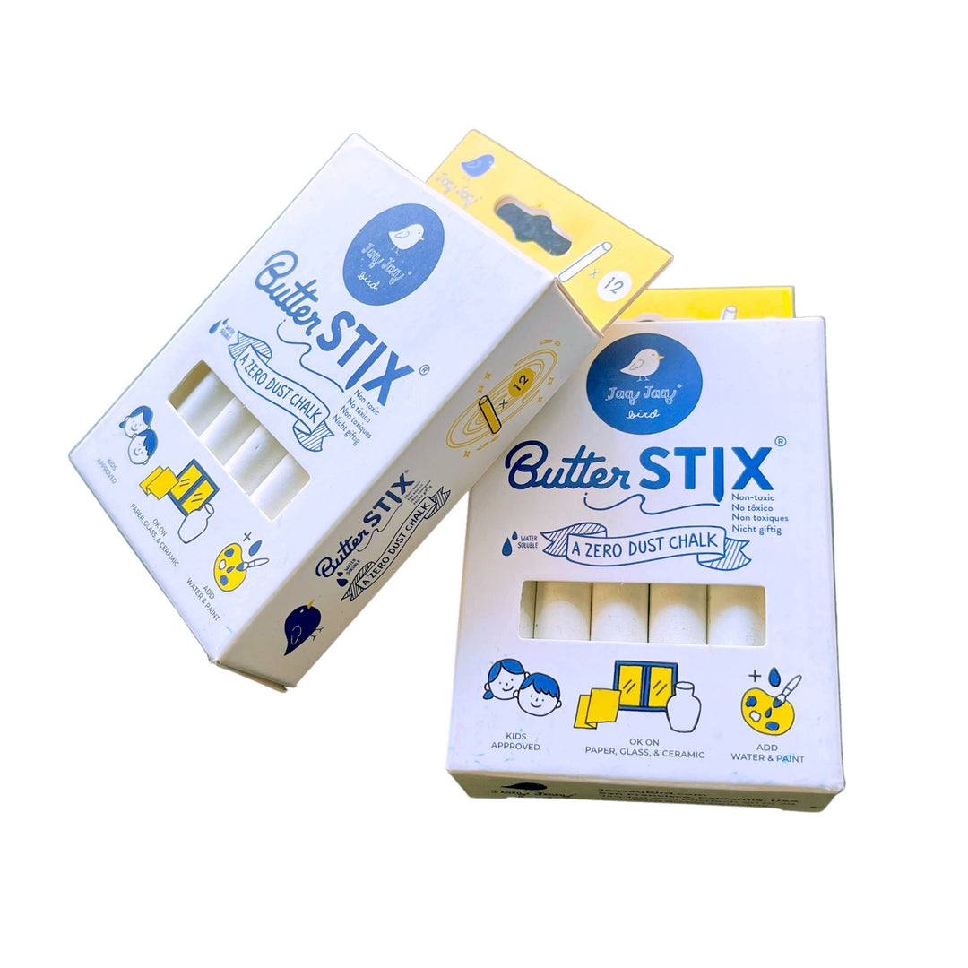 Jaq Jaq Bird ButterStix® Dustless Cream Chalk,Christmas Stocking Stuffer