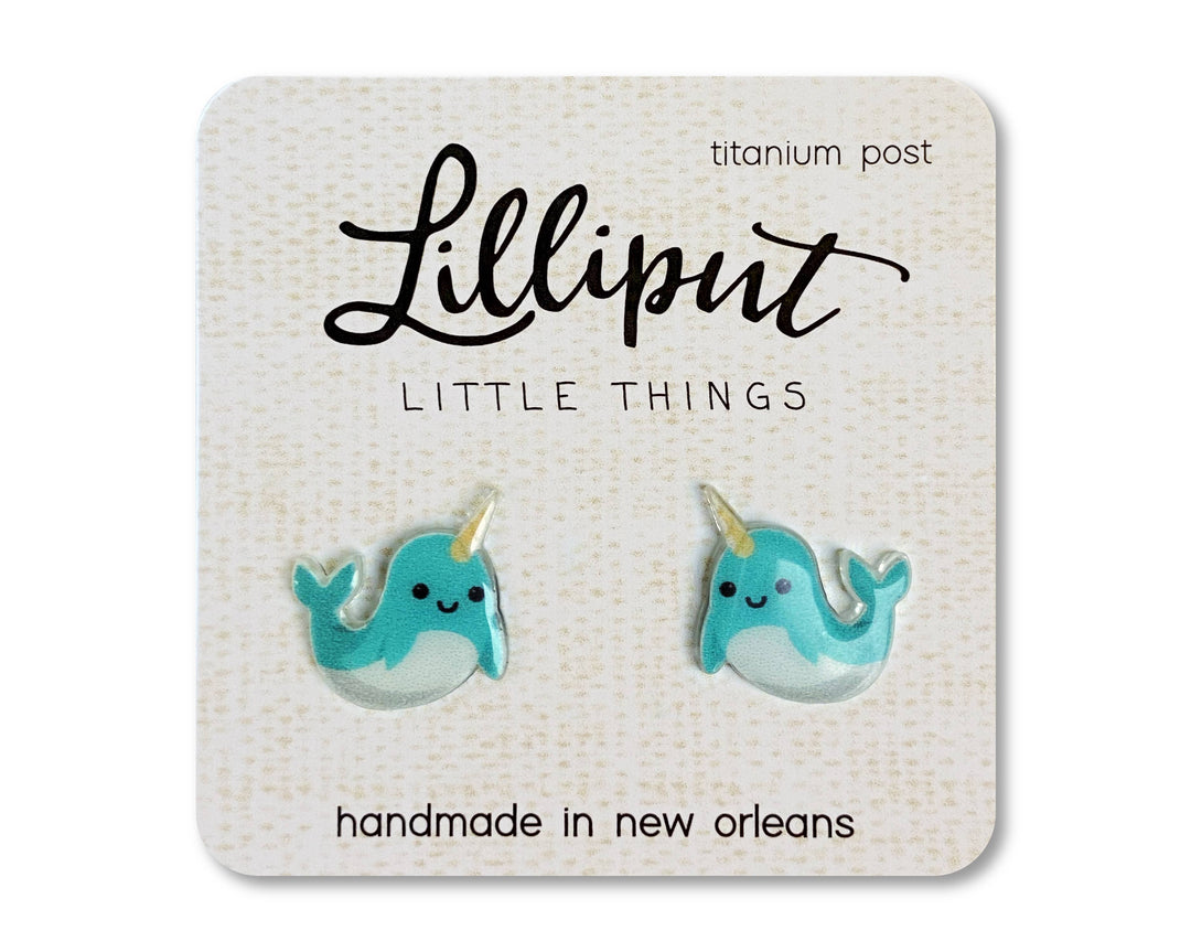 Lilliput Little Things Narwhal Earrings - Animal Earrings