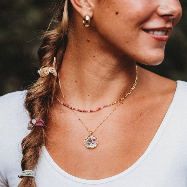 K'lani "Bloom" Pressed Flower Necklace Set