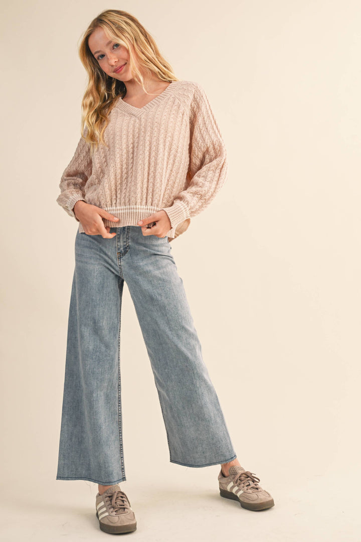 Heart And Arrow V Neck Sweater