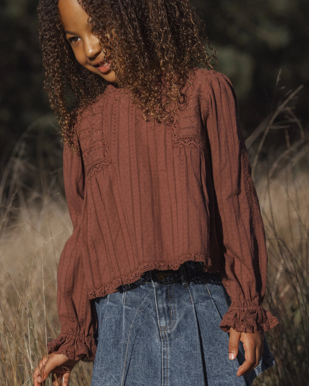 Rylee + Cru Cecile Blouse - Mulberry