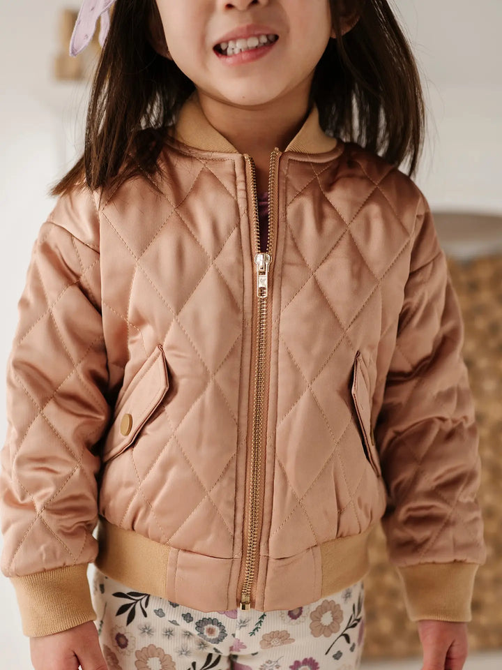 Babysprouts Quilted Bomber Jacket - Desert