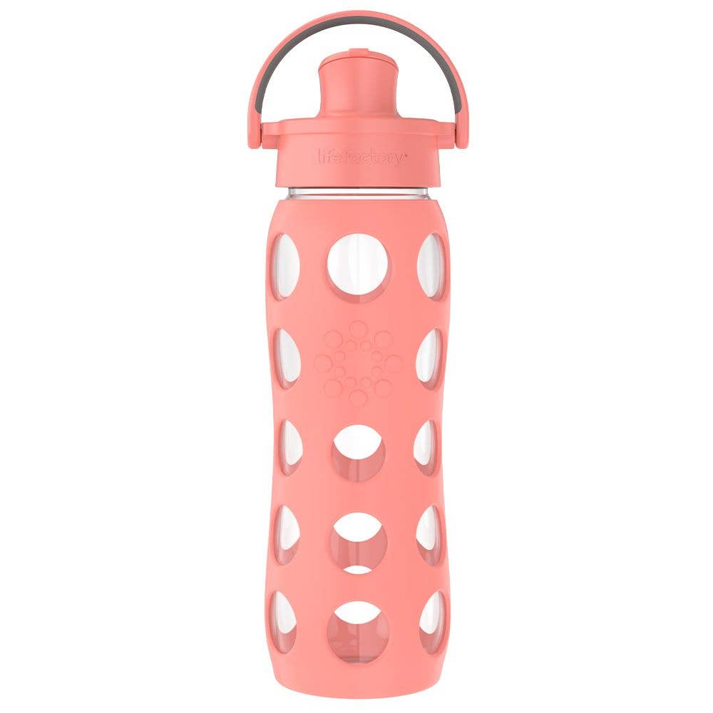 LifeFactory 22oz Glass Water Bottle Active Cap